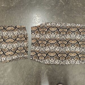 Snake Print Skirt and Top Set